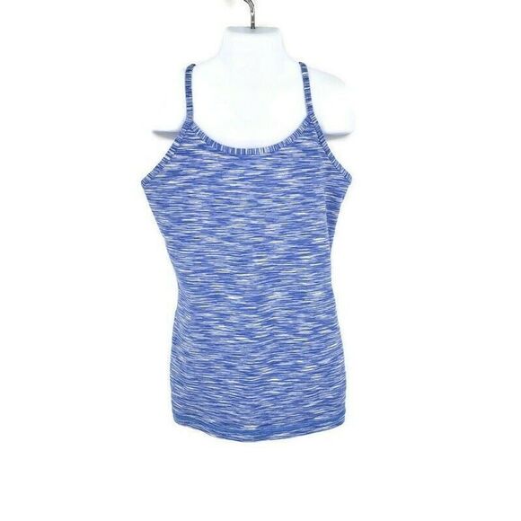 Ivivva Girls Lululemon Blue Tank Top with Shelf Bra Gym Class Workout Size 12 - Picture 10 of 11